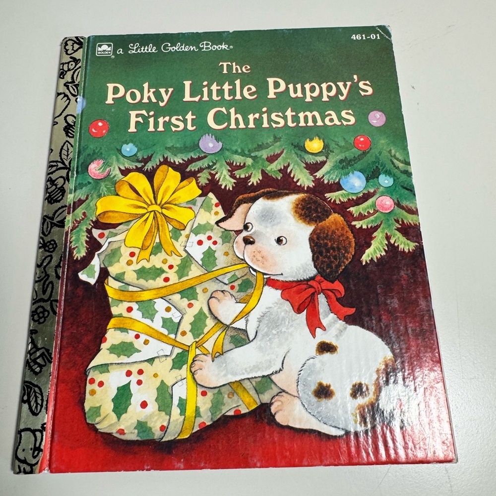 The Poky Little Puppy's First Christmas Little Golden Book 1993 Vintage 461-01